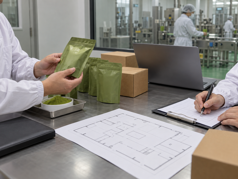 Matcha supplier audit planning with identified samples and an evidence checklist