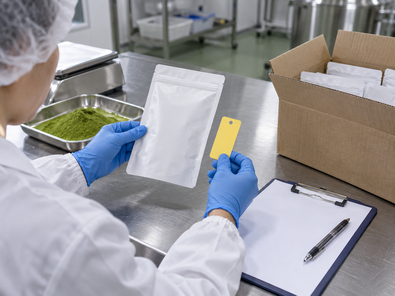Specific packaging observation recorded during a supplier review