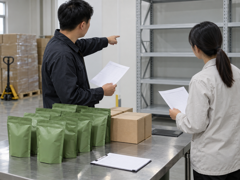 Order quantity options compared with usable storage space