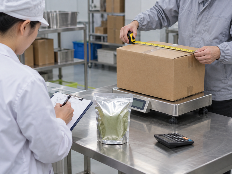 Product and transport weights separated in a quotation review