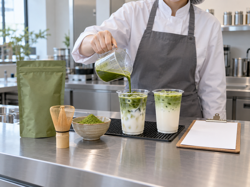 Matcha latte wholesale supplier training materials for staff preparation
