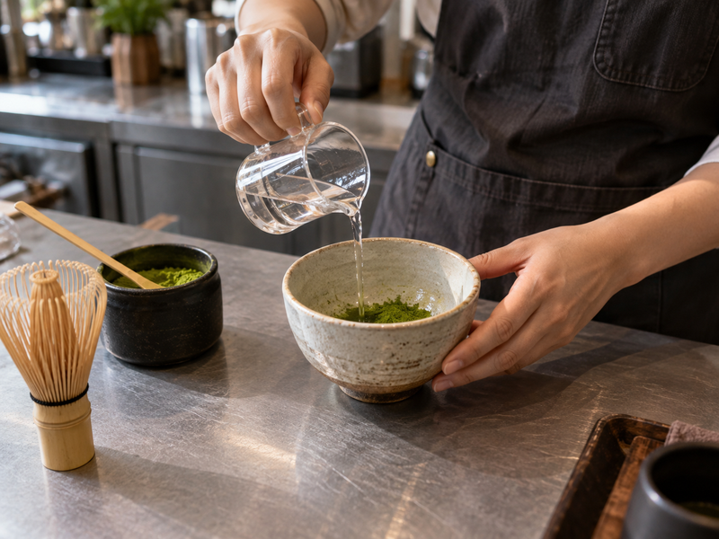 How Much Water Should Start the Matcha Base