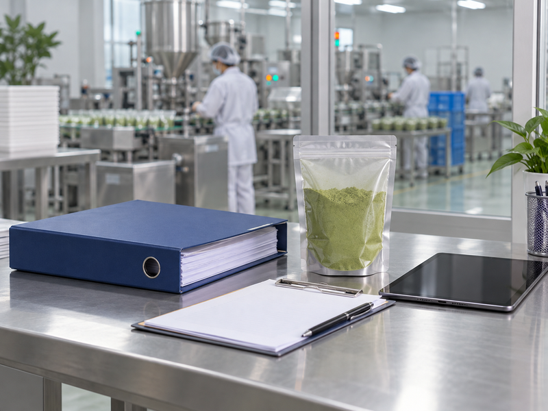 Matcha supplier corrective action implementation review with process records