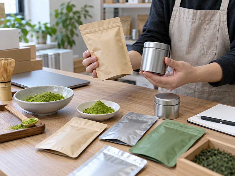 how to start a matcha business packaging prototype