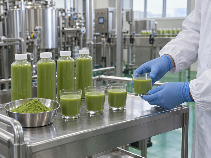Collecting a production drink sample for sensory comparison