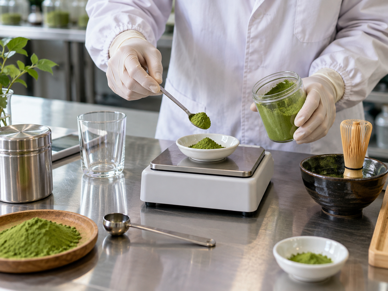 matcha profit margin portion weighing