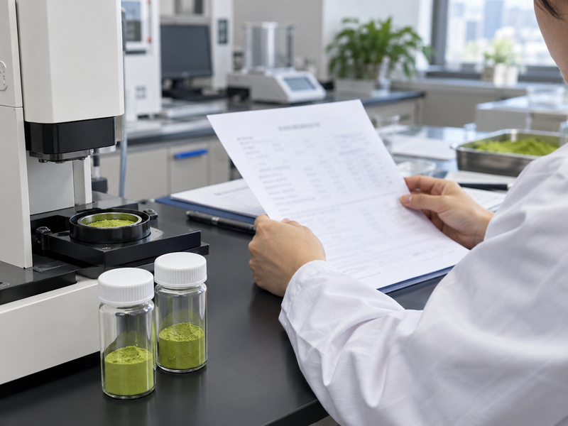 Checking sample identities and reporting details before comparing particle results