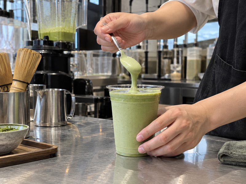 matcha milkshake quality check