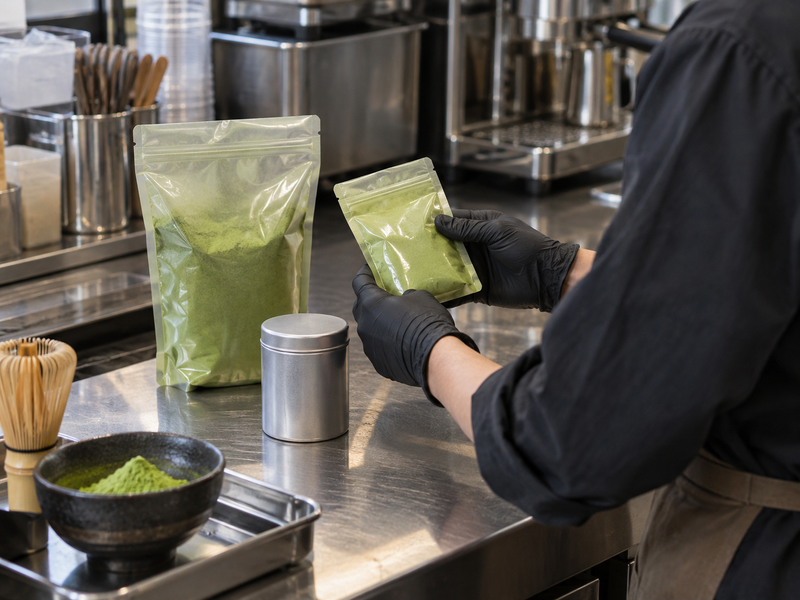 matcha wholesale vs retail pack handling