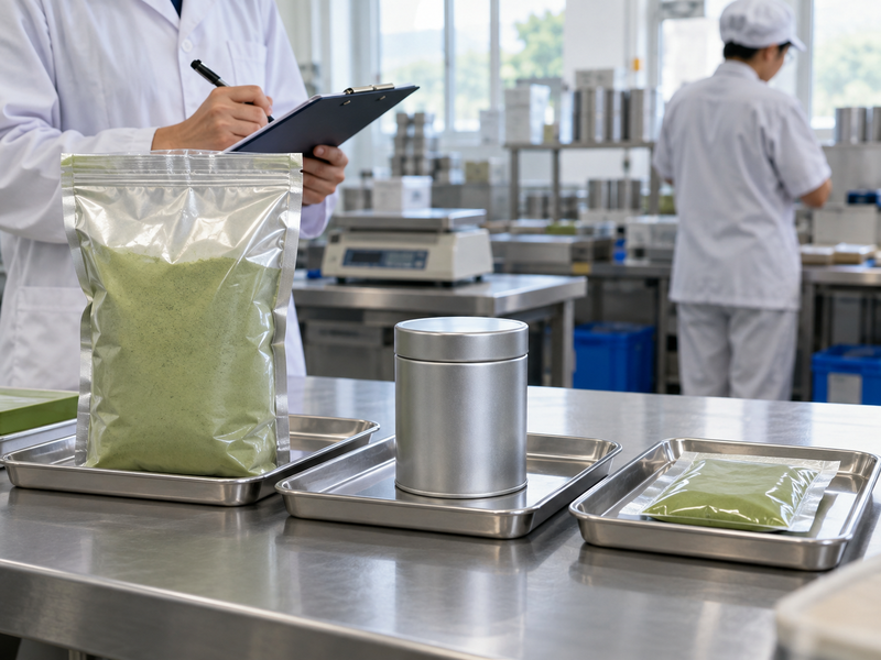 Product forms considered in organic matcha supplier certification review