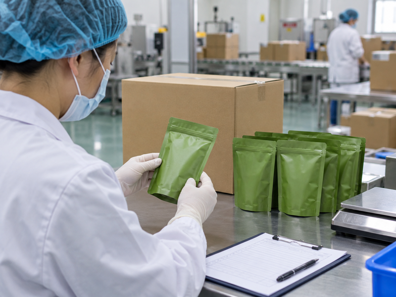 Checking the product and packing operation covered by a supplier review