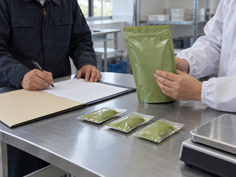 Product and sample evidence for matcha authenticity testing