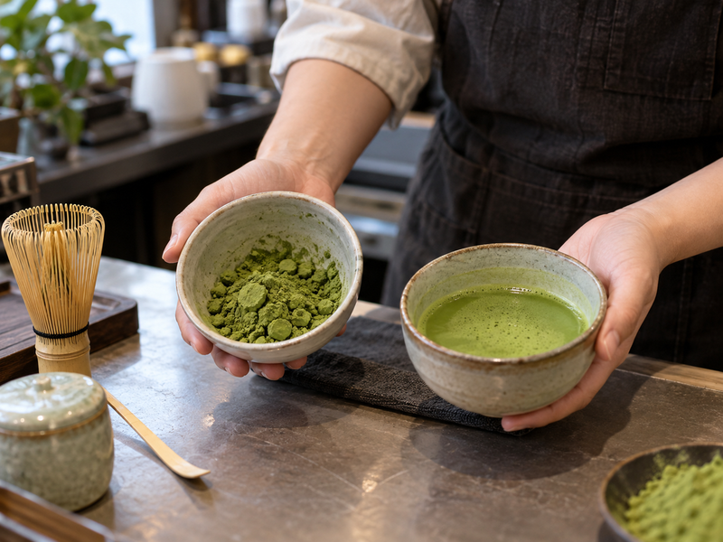 matcha clumps quality check