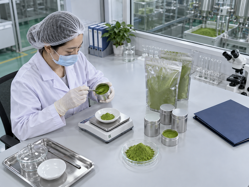Supplier matcha report folder and a lot sample container
