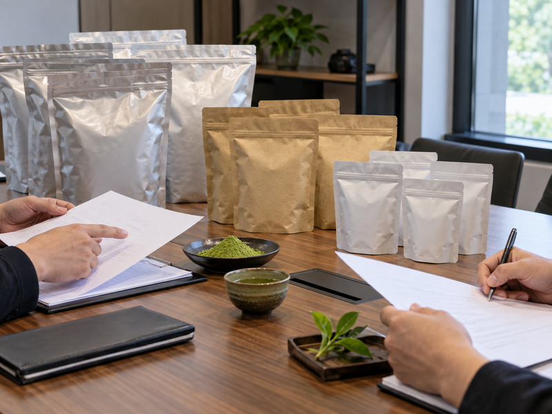 Matcha order quantities reviewed using sealed product packs