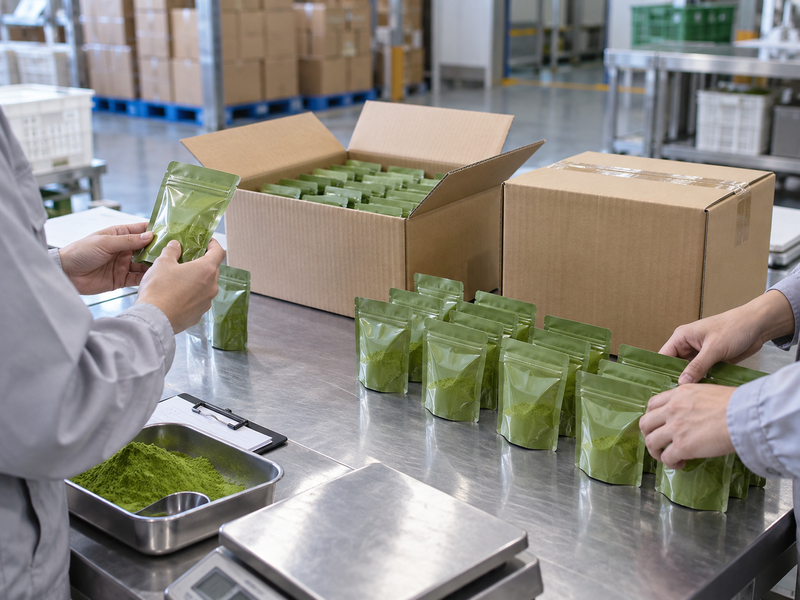 Matcha replenishment quantities compared in different case sizes