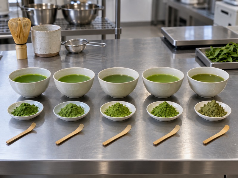 Matcha flavor profile in a realistic food product development setting