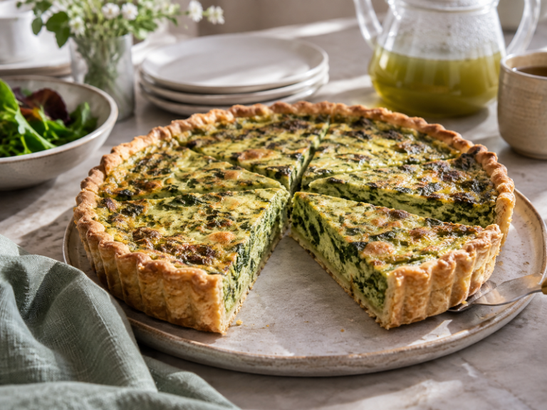 Matcha quiche featured image