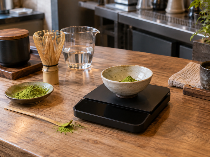 Matcha spoon preparation and quality check 2