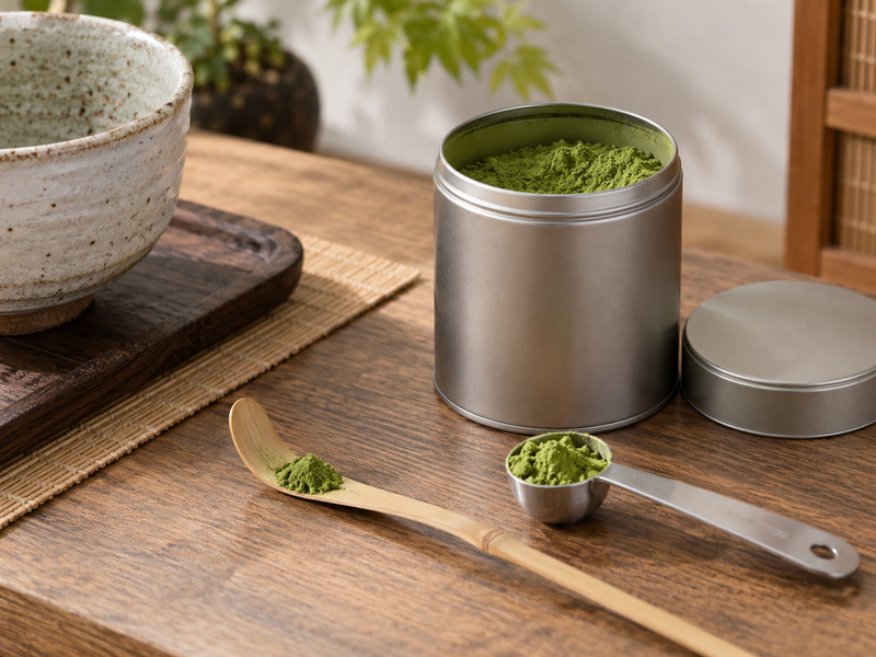 Matcha spoon preparation and quality check 3