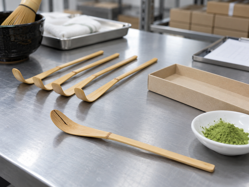 Matcha spoon preparation and quality check 5