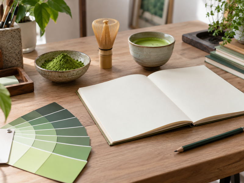 Matcha green hex code preparation and quality check 1