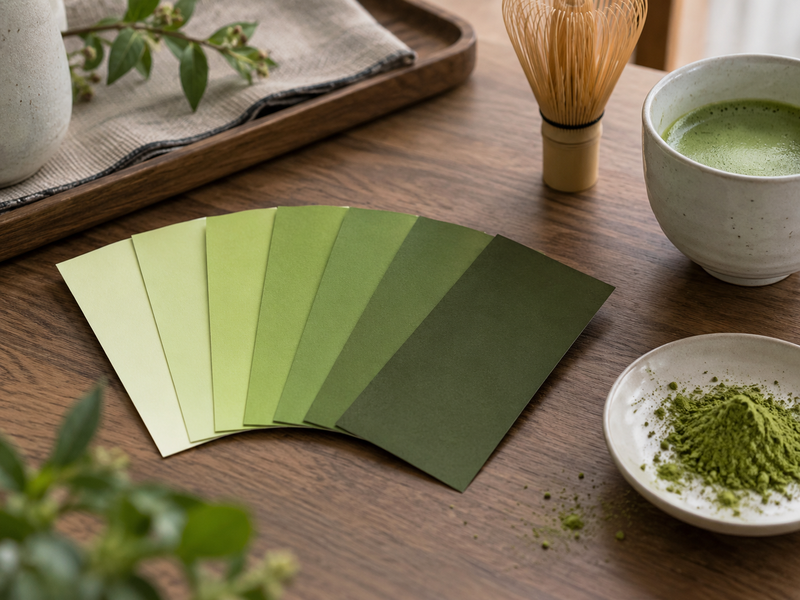 Matcha green hex code preparation and quality check 2