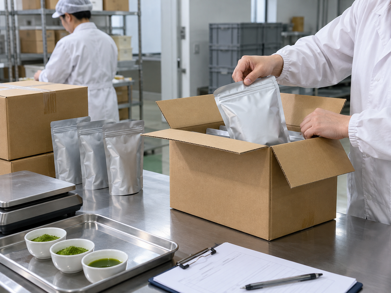 Pilot order cartons checked against specification and lot report