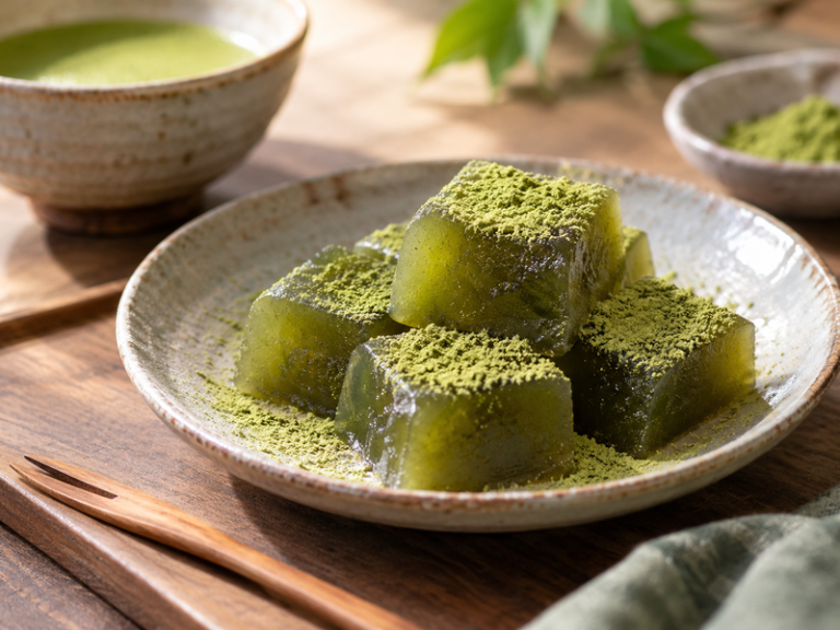 Matcha warabi mochi featured image