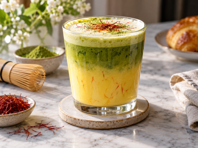 Saffron matcha featured image