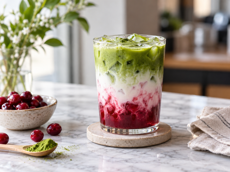 Cranberry matcha featured image