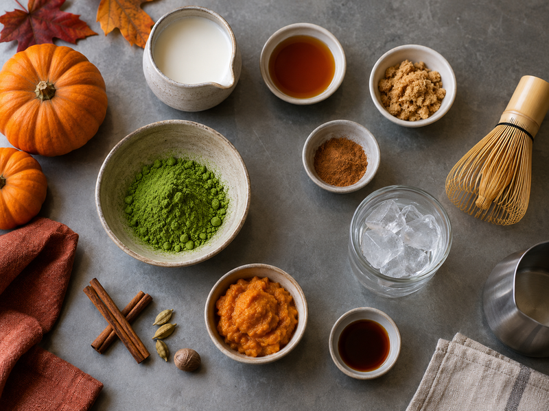 A café compares two distinct fall matcha drink concepts