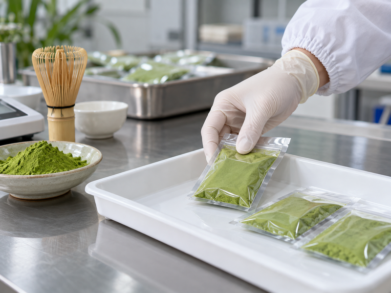 Incoming organic tea material checked against receiving records