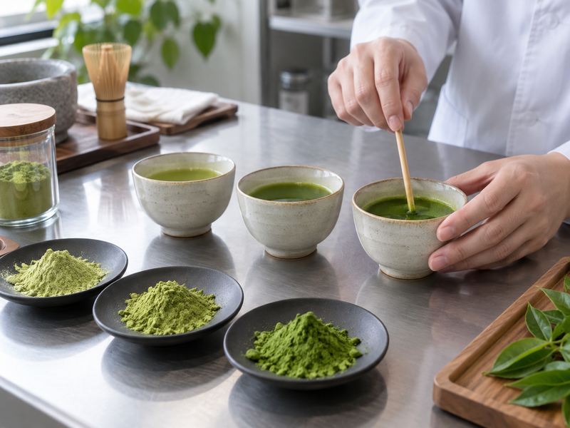 Documented line clearance before an organic matcha run