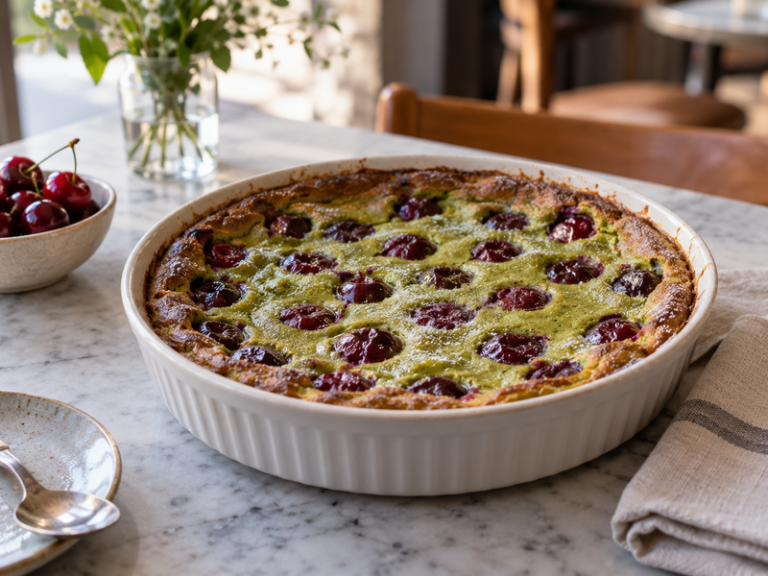 Matcha clafoutis featured image