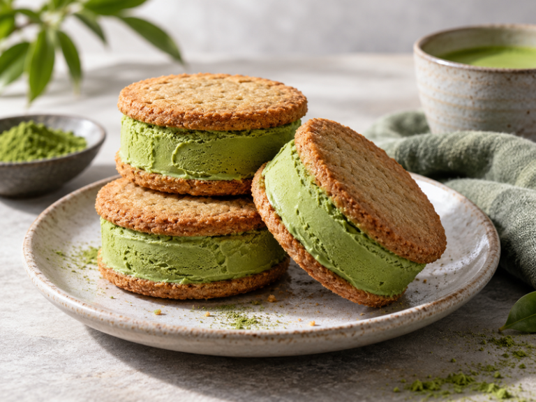 Matcha ice cream sandwiches featured image
