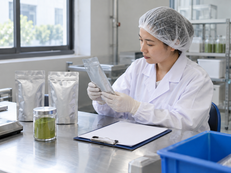 Controlled sensory comparison of coded matcha powder lots