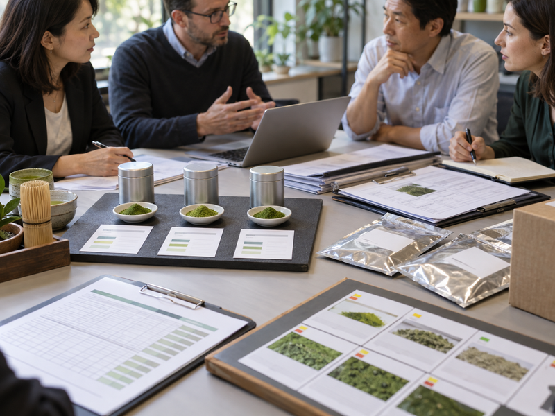 Five-part matcha supplier performance scorecard