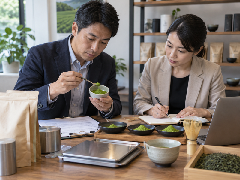 Receiving inspection and deviation log for matcha lots