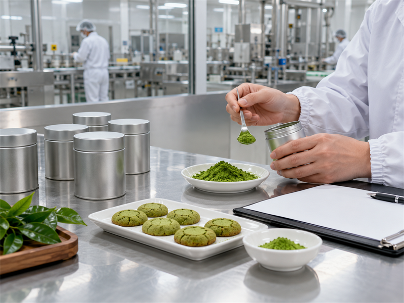 Matcha white chocolate chip cookies preparation and quality check 5