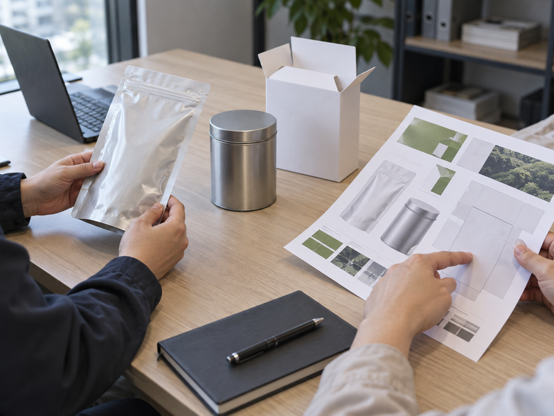 Blind-coded organic matcha samples prepared in a buyer beverage trial