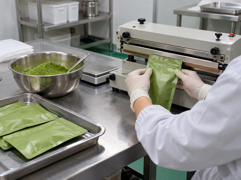 Factory production schedule and named matcha grade samples under review