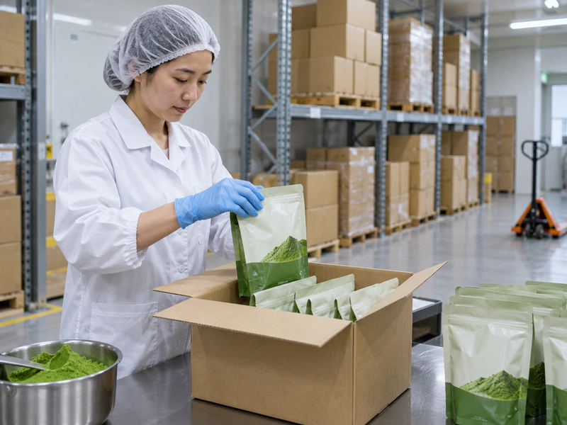 Humidity excursion record linking sensor history to matcha pallet IDs