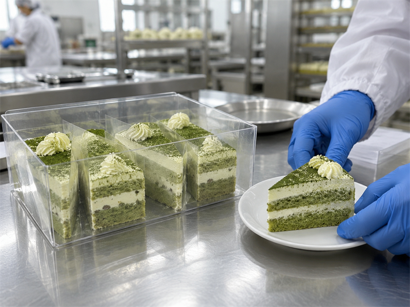 Matcha cake recipe preparation and quality check 4