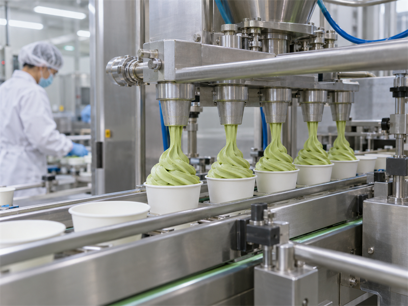 Matcha ice cream recipe preparation and quality check 3