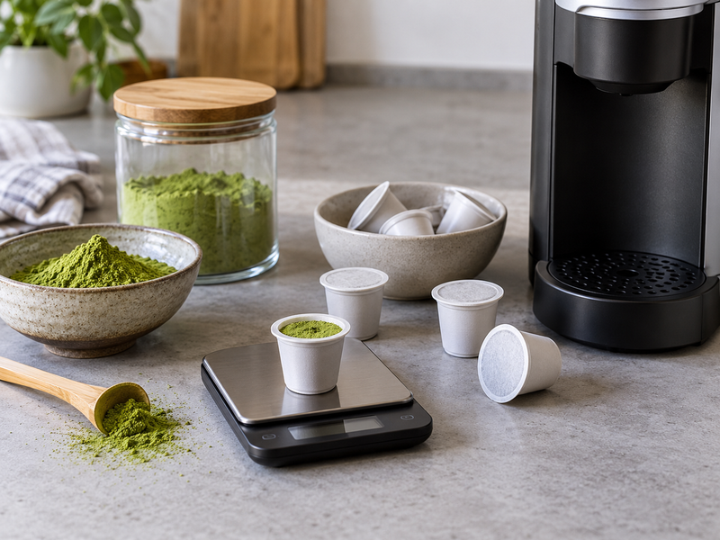 Original and Vertuo brewer families shown as separate matcha capsule test paths