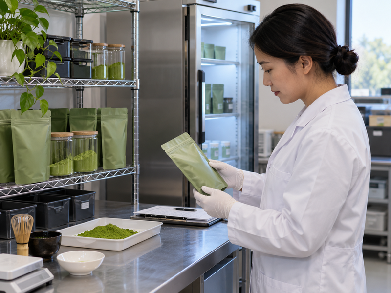 Coded matcha packs with chamber log and laboratory chain-of-custody sheet