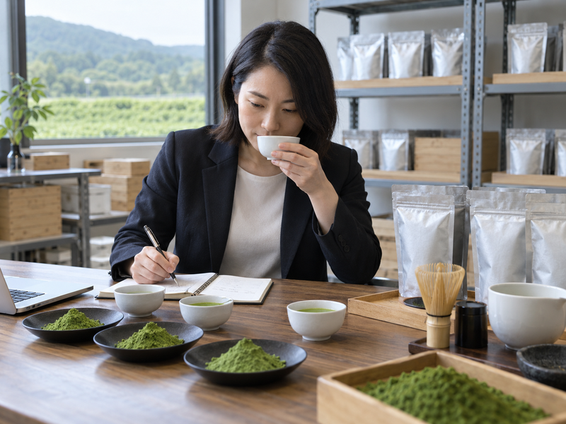 Shipping planner tracking matcha cartons from production release through port and destination warehouse