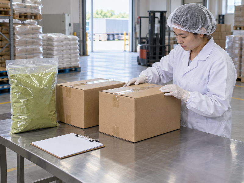 Blind-coded Chinese matcha samples tested in a beverage formulation
