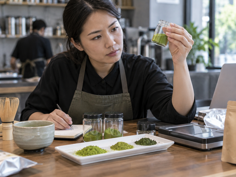 Buyer and supplier reviewing a matcha complaint disposition and corrective action record